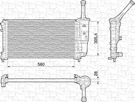 MAGNETI MARELLI Radiaator,mootorijahutus 350213011000